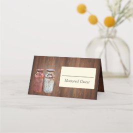 Milchkonserven Land Hochzeit rustikalen alten Baue Platzkarte