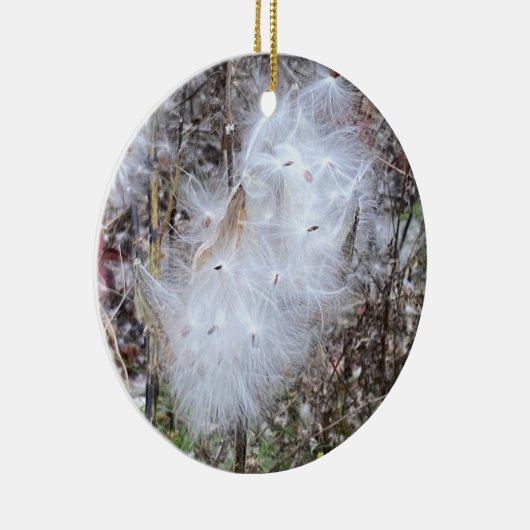 Milchkraut und Seide Keramik Ornament (Rechts)