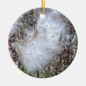 Milchkraut und Seide Keramik Ornament (Vorne)