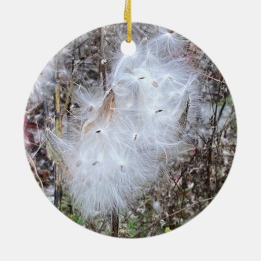 Milchkraut und Seide Keramik Ornament (Hinten)