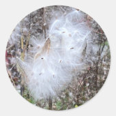 Milchkraut und Seide Runder Aufkleber (Vorderseite)