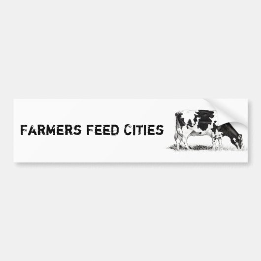 MILCHKUH, BLEISTIFT-KUNST AUTOAUFKLEBER (Vorne)