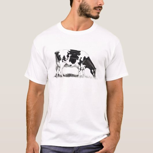 MILCHKUH, BLEISTIFT-KUNST T-Shirt (Vorderseite)