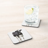 Milchkuh (Bosstier) auf weißem Hintergrund Untersetzer (Rechte Seite)