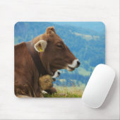 Milchkuh in den Alpen Mousepad (Mit Mouse)