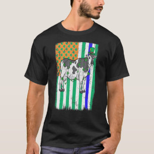 Milchkuh Irisch Usa Flagge Polizist Cop St Pat T-Shirt