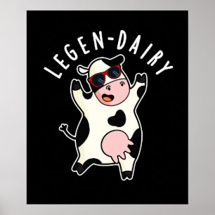 Milchkuh Pun Dark BG Poster