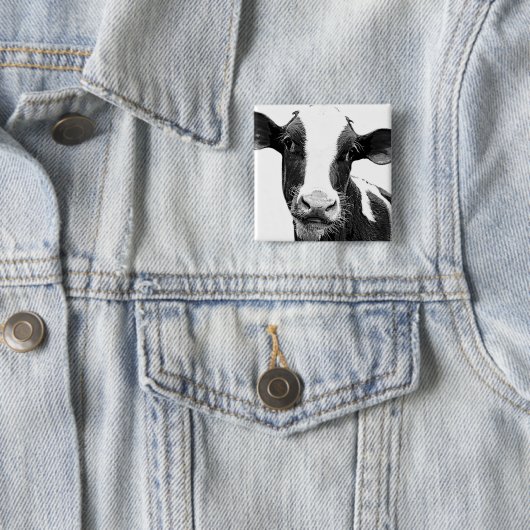 Milchkuh - Schwarzweiss-Molkereikalb Button (Beispiel)
