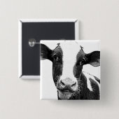 Milchkuh - Schwarzweiss-Molkereikalb Button (Vorne & Hinten)