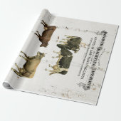 Milchkuh-Vintage Art-alte rustikale Kühe Geschenkpapier (Ungerollt)