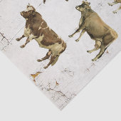 Milchkuh-Vintage Art-alte rustikale Kühe Seidenpapier (Ausschnitt)