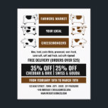 Milchkuhdesign, Käseemongerwerbung Flyer<br><div class="desc">Milchkühe-Design,  Käseemünder Werbung Flyer durch den Business Card Store.</div>