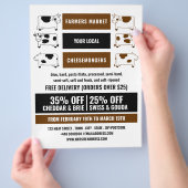Milchkuhdesign, Käseemongerwerbung Flyer (Hand)