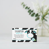 Milchkühe Baby-Dusche Windelwanne - Blue Begleitkarte (Stehend Vorderseite)