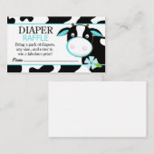 Milchkühe Baby-Dusche Windelwanne - Blue Begleitkarte (Vorne/Hinten)