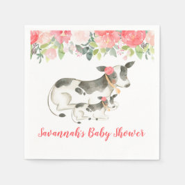 Milchkühe Farm Floral Peony Barnyard Napkins Serviette