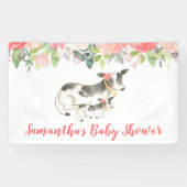 Milchkühe floral Girl Farm Thema Custom Banner (Horizontal)