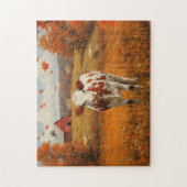 Milchkühe Herbstlandschaft Puzzle (Vertikal)