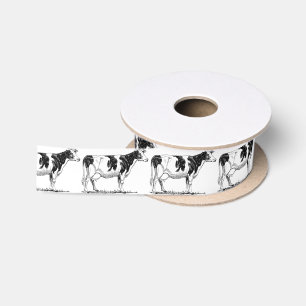 Milchkühe Holstein Fresian Pencil Zeichnend Satinband