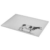 Milchkühe Holstein Fresian Pencil Zeichnend Schneidebrett (Ecke)