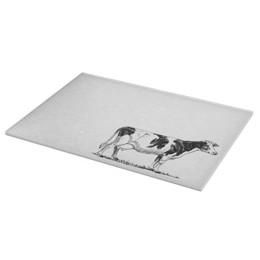 Milchkühe Holstein Fresian Pencil Zeichnend Schneidebrett (Ecke)