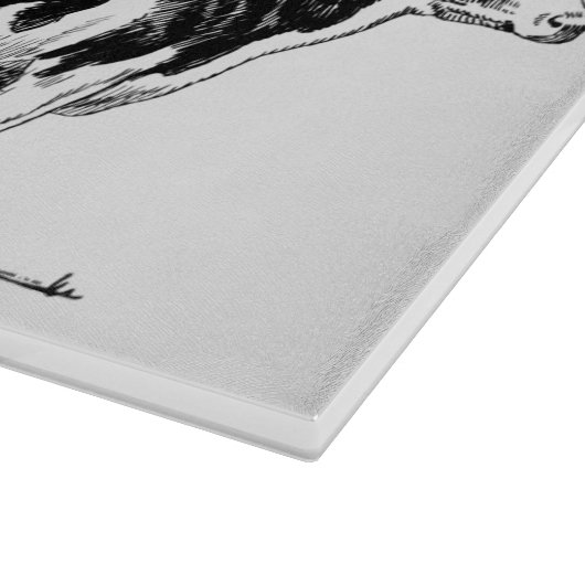 Milchkühe Holstein Fresian Pencil Zeichnend Schneidebrett (Ecke)