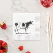 Milchkühe Holstein Fresian Pencil Zeichnend Serviette (Beispiel)