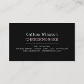 Milchkühe, Käseemonger Visitenkarte (Rückseite)