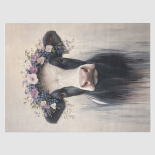 Milchkühe Lila Blume Kronen Dekoupage Seidenpapier