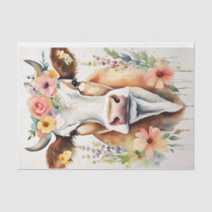 Milchkühe mit Blume Decoupage Seidenpapier