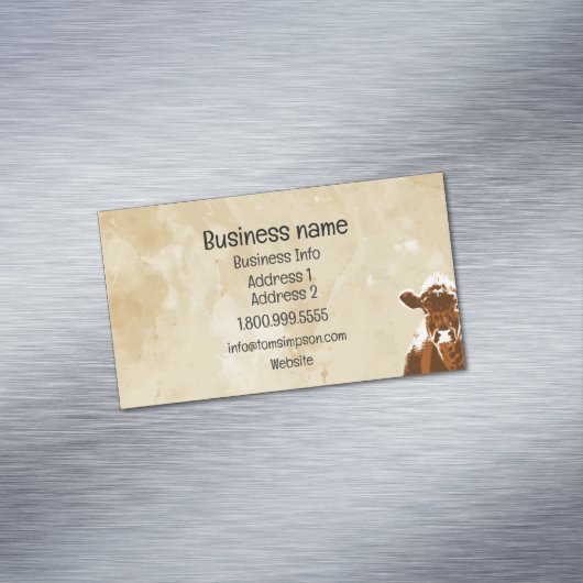 Milchkühe oder Bio Rindfleisch Magnetische Visitenkarte (Beispiel)