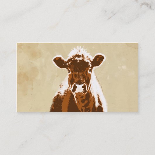 Milchkühe oder Bio Rindfleisch Visitenkarte (Rückseite)