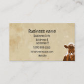 Milchkühe oder Bio Rindfleisch Visitenkarte (Vorderseite)