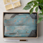 Milchkühe Rustikale blaue Wand Decoupage Seidenpapier (Geschenk)