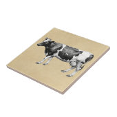 Milchkühe Sepia Fliese (Seite)