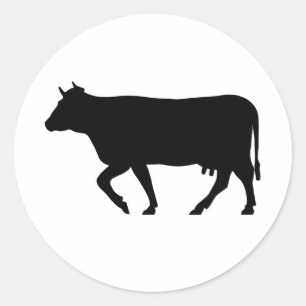 Milchkühe Silhouette Rind Moo Bull Steer Runder Aufkleber