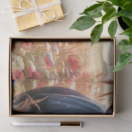 Milchkühe und Kalbfleisch Wildblume Seidenpapier (Geschenk)