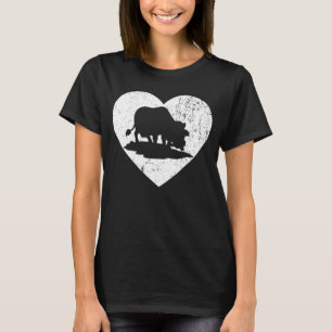 Milchkühe Vintages Weißherz T-Shirt