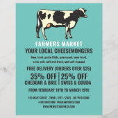 Milchkuhportrait, Käsemongerwerbung Flyer (Vorne)