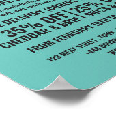 Milchkuhportrait, Käsemongerwerbung Poster (Ecke)