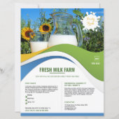 Milchladen-Flyer-Vorlage | Milchwirtschaftsunterne (Vorderseite)