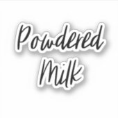 Milchlageraufkleber in Pulverform Aufkleber (Vorderseite)