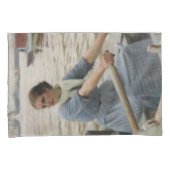 Milchmädchen auf einem Ruderboot (von Albert Edelf Kissenbezug (Vorderseite-Rechts)