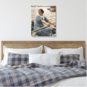 Milchmädchen auf einem Ruderboot (von Albert Edelf Leinwanddruck (Insitu (Schlafzimmer))