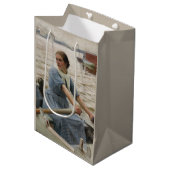 Milchmädchen auf einem Ruderboot (von Albert Edelf Mittlere Geschenktüte (Vorderseite Schrägansicht)