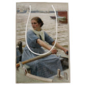 Milchmädchen auf einem Ruderboot (von Albert Edelf Mittlere Geschenktüte (Vorderseite)