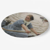 Milchmädchen auf einem Ruderboot (von Albert Edelf Pappteller (Schrägansicht)