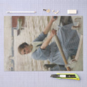 Milchmädchen auf einem Ruderboot (von Albert Edelf Seidenpapier (Handwerk)