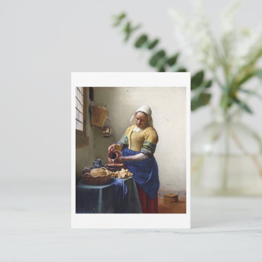 Milchmädchen, c.1658-60 (Öl auf Leinwand) Postkarte (Stehend Vorderseite)