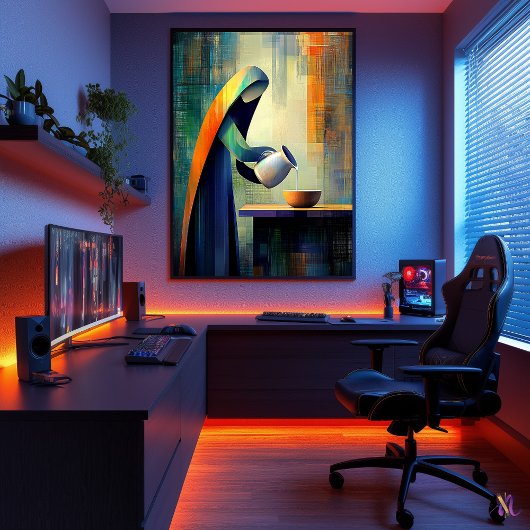 Milchmädchen - Kubist Inspiriert von Vermeer Poster